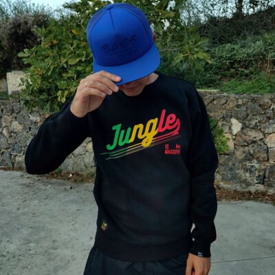 Classic Black Crewneck Sweatshirt Jungle is Massive