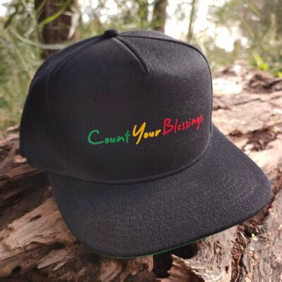 Klasyczna Czapka Snapback Count Your Blessings | Czarna