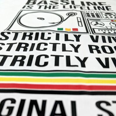 Bassline is the Lifeline T-Shirt | Strictly Vinyl, Strictly Roots, Strictly Vibes | Original Steppa Pure Old School