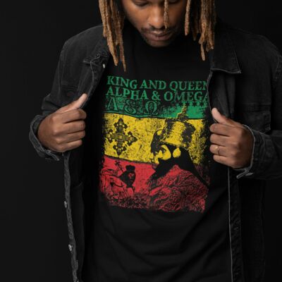 Tshirt King Alpha & Queen Omega, Ras Tafari & Menen Asfaw