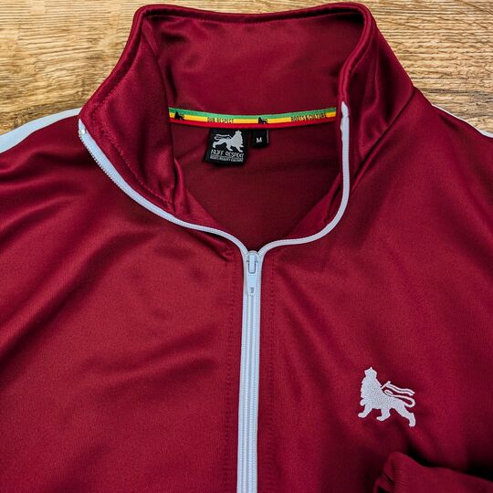 Burgundy Retro Track Jacket  Lion of Judah Edition