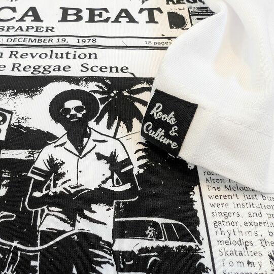 Jamaica Beat Newspaper Print T-Shirt