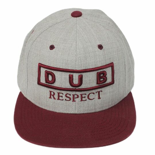 Klasyczna czapka Snapback - DUB Respect - szary melanż / bordo