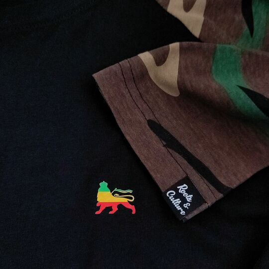 Black Longsleeve with Camouflage and Lion of Judah