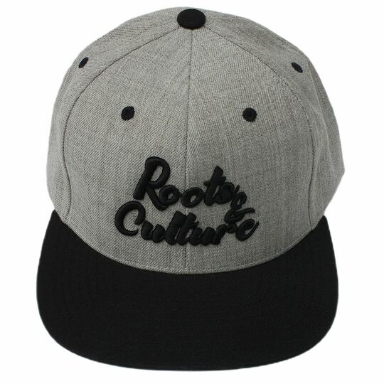 Classic Snapback Cap Roots & Culture  / heather gray & black