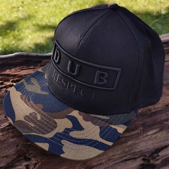 Snapback Cap | Dub Respect, Black & Camouflage