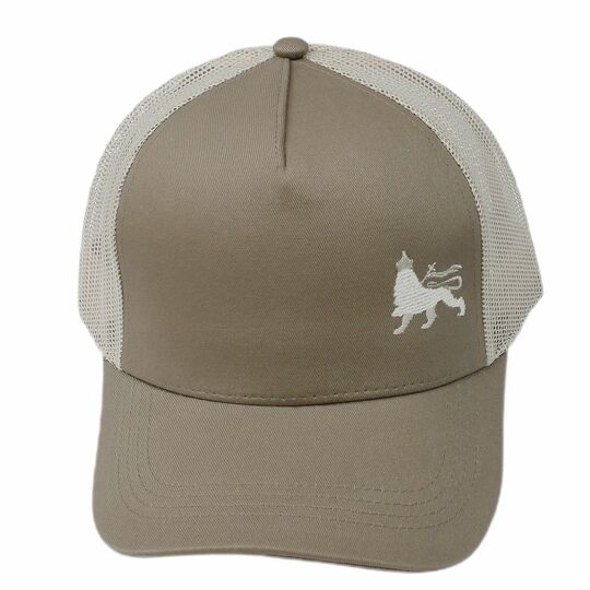 Conquering Lion Classic Trucker Cap - Khaki and Ecrui