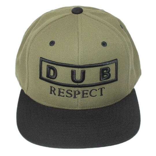 Klasyczna czapka Snapback - DUB Respect - oliwkowy i czarny