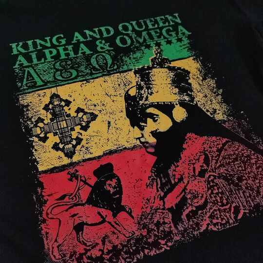 Tshirt King Alpha & Queen Omega, Ras Tafari & Menen Asfaw