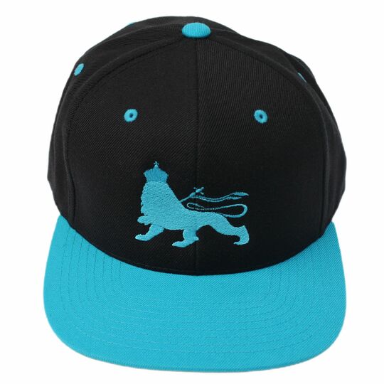 Klasyczna czapka Snapback - Lion of Judah - czarno niebieska