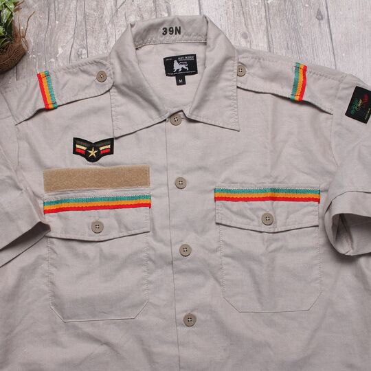  Military style shirt Jah Army style Rasta soldier [SAMPLE] M