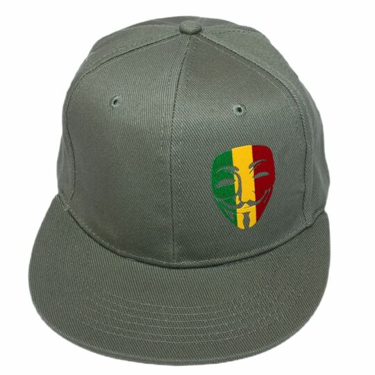 Czapka Snapback Anonymous Rasta color logo