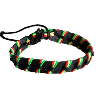 Rasta Bracelet made of synthetic cord and rope  937