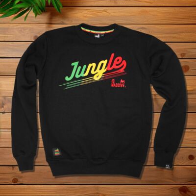 Classic Black Crewneck Sweatshirt Jungle is Massive