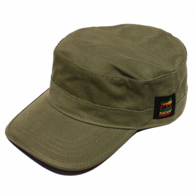 Army flat cap Roots Rockin' Raspect Lion of Judah | khaki