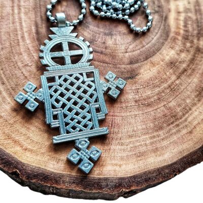 Rastafari African Ethiopian Cross Necklace