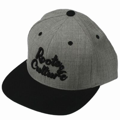 Classic Snapback Cap Roots & Culture  / heather gray & black