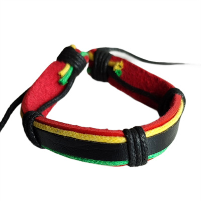  Bracelet with strings in Reggae colors 948