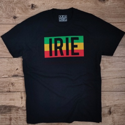 Black T-shirt: IRIE