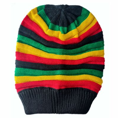 Czapka typu beanie w kolorach Rasta / Reggae