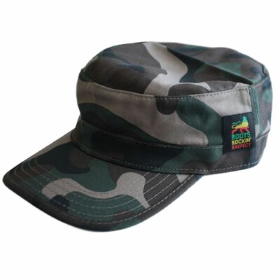 Army flat cap Roots Rockin' Raspect Lion of Judah | camouflage