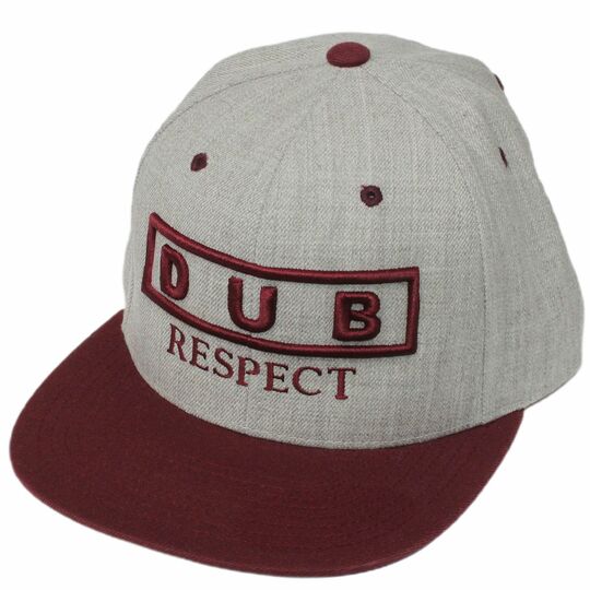 Klasyczna czapka Snapback - DUB Respect - szary melanż / bordo