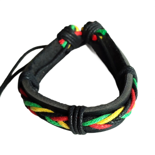 Rasta Bracelet made of synthetic cord and rope  952