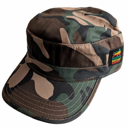 Army flat cap Roots Rockin' Raspect Lion of Judah | camouflage