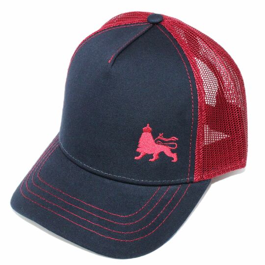 Conquering Lion Classic Trucker Cap - Navy & Burgundy