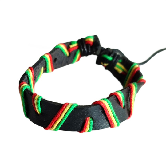  Bracelet with strings in Reggae colors 953