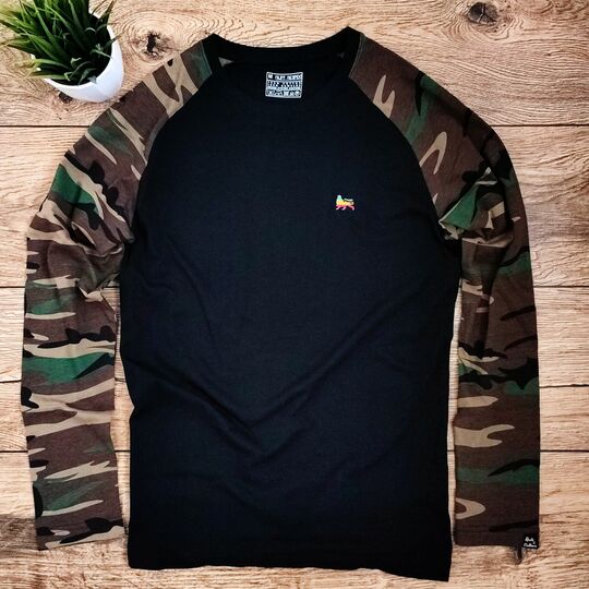 Black Longsleeve with Camouflage and Lion of Judah